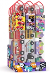 Holzauto-Set in der Röhre – 4 Fahrzeuge