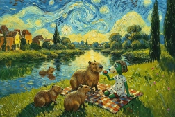 Trefl Puzzle Fütterung der Capybaras – 100 Teile