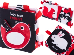 Kontrasttextilbuch für Babys Wald