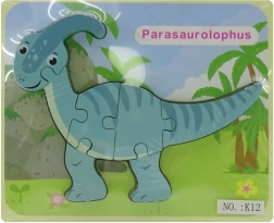 Holzpuzzle Einlegeplatte Dinosaurier 18 × 14,5 cm