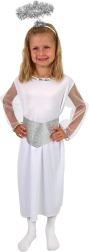 Kinderkostüm Engel mit Heiligenschein und Gürtel
