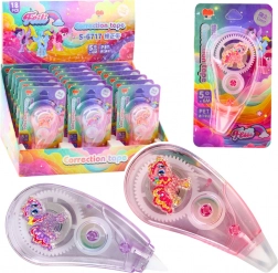 Mausförmiger Korrekturroller mit Einhorn-Motiv, rosa/lila