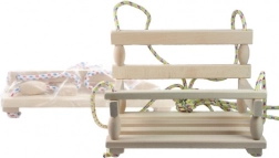 Hängeschaukel aus Holz für Kinder, natur