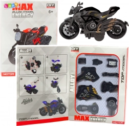 Metall-Motorradmodell zum Zusammenbauen 1:14 schwarz‑gold