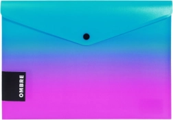 Dokumentenmappe mit Druckknopf A5, Ombre Rosa