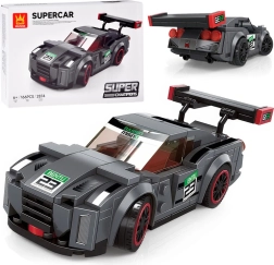 Technik-Bausatz Sportwagen grau, 166 Teile mit Aufklebern