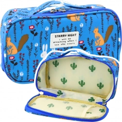 Schulmäppchen mit Organizer - blau