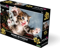 3D‑Puzzle – springendes Kätzchen, 100 Teile