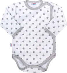 Baby-Body New Baby Classic II, komplett zu öffnen, grau mit Sternchen