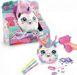 Airbrush Kreativ-Set Hair'iffic mit haarigem Kuscheltier