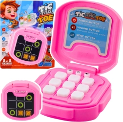Elektronisches Spiel TIC TAC TOE (Drei gewinnt), 9 Modi, rosa