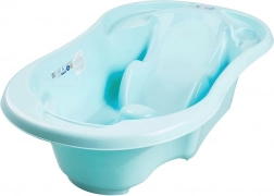Anatomische Babybadewanne mit Ablauf Komfort 2-in-1, türkis