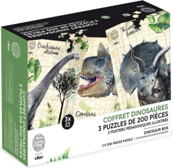 Vilac Set aus drei Dinosaurier-Puzzles