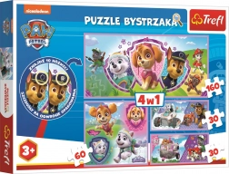 Puzzle mit Unterschiede suchen Paw Patrol von Trefl 4v1