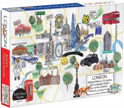 Puzzlekarte London, 1000 Teile
