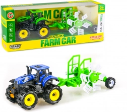 Traktor mit Schwungrad und Anhänger