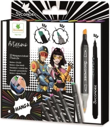 Artissimo beidseitige Alkoholmarker mit zwei Spitzen Manga-Set – 1 Stück