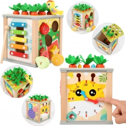 Holzwürfel Lernspiel 5-in-1 für Kinder