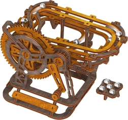 Hölzernes 3D-Puzzle Kugelbahn Mini von Wooden City