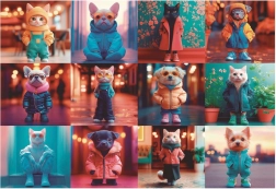 Puzzle Modische Tierchen 200 Teile