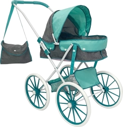 Tiefer Puppenwagen mit Tasche 66×39×74 cm
