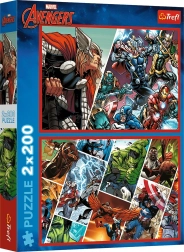 Puzzle 2×200 Teile Avengers – Beschützer der Welt MARVEL