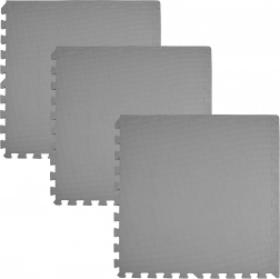Schaumstoffmatte Humbi 180 × 60, große wasserdichte Puzzlematte, 3 Stk., dunkelgrau