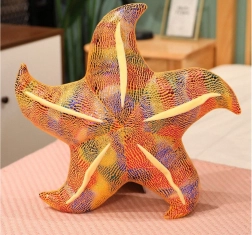 Plüsch-Seestern gelbes Kissen 45 cm