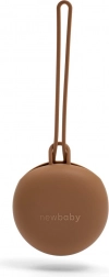 Silikonbox für Schnuller New Baby braun