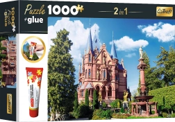 Trefl Set 2-in-1 Puzzle Schloss Drachenburg, Deutschland 1000 Teile mit Kleber
