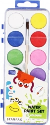 Wasserfarben mit Pinsel, 12 Farben