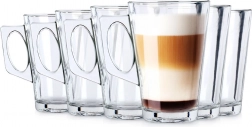 Latte-Gläser mit Henkel 255 ml – Set mit 6 Stück