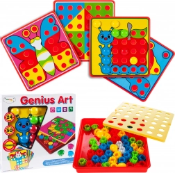 Mosaik mit Knöpfen Marienkäfer