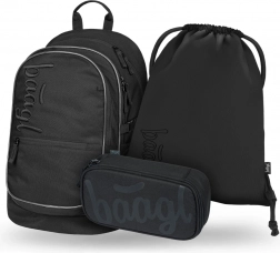 Set 3v1 Core Uni Schwarz: Rucksack, Federmäppchen und Schuhbeutel
