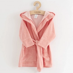 Kinder-Frottee-Bademantel mit Kapuze New Baby Comfortably rosa