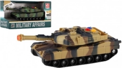 Plastikpanzer 17 cm mit Schwungradantrieb, Licht und Sound – 2 Farben (RUI JIA, MILITARY AFFAIRS)