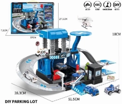 Parkset mit Polizeithema und Metallautos