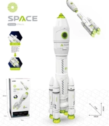 Kosmische Rakete mit Astronaut – Rauch, Licht und Sound