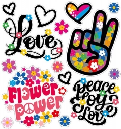 Bügelaufkleber Blumenkraft kleiner Bogen