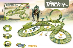 Dinosaurier-Autorennbahn mit Auto, 260 Teilen
