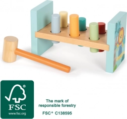 Holz-Klopfbank Dschungelfreunde