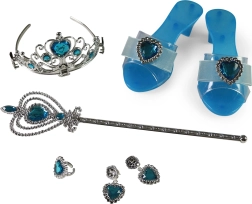 Prinzessinnen-Set – blaue Schuhe und Verkleidungs-Accessoires