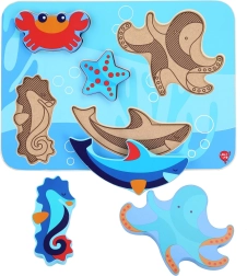 Holz-Einlegepuzzle Sea World – LUCY & LEO, 6 Teile