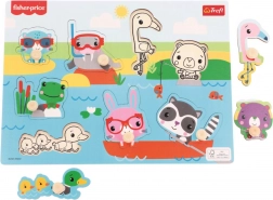 Holzsteckpuzzle Fisher-Price Tiere am Wasser