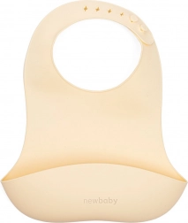 Silikon-Lätzchen NEW BABY beige