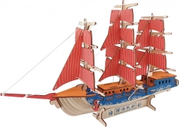 Woodcraft Holz 3D-Puzzle Europäische Segelyacht