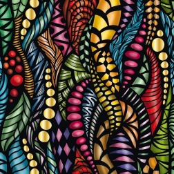 Quadratisches Puzzle Curiosi Q Gold – Muster I, 72 Teile