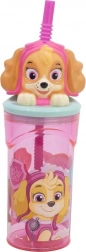 Flasche mit Strohhalm Paw Patrol rosa