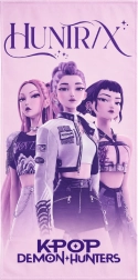Schnelltrocknendes Kinderbadetuch K-Pop Demon Hunters Huntrix 70 × 140 cm, lila