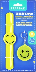 Reflektorarmband und Schlüsselanhänger Smiley